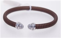 Bracciale Marcello Pane Donna Rubber in Argento Zirconia BRAR060 - BRAR060